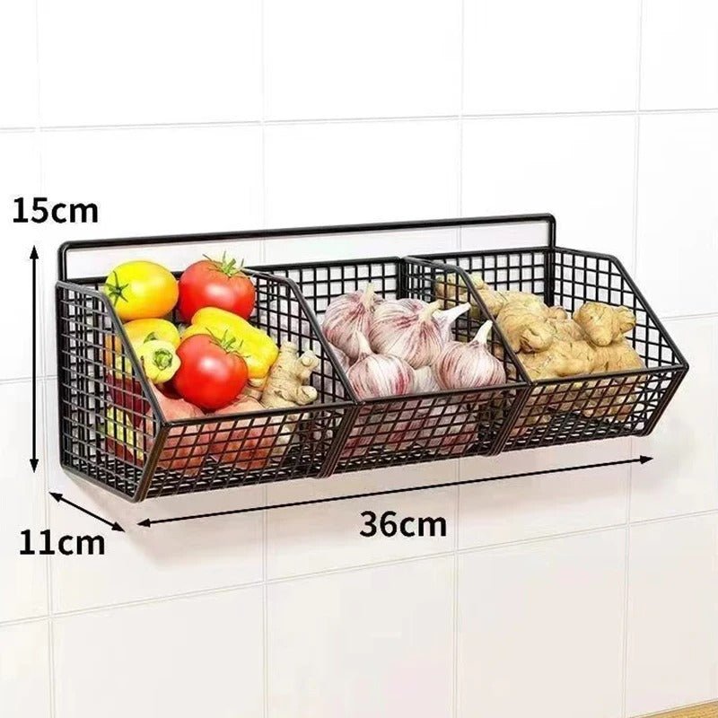 Panier Rangement Cuisine à Compartiments | OrganiFresh - L'Art du Rangement
