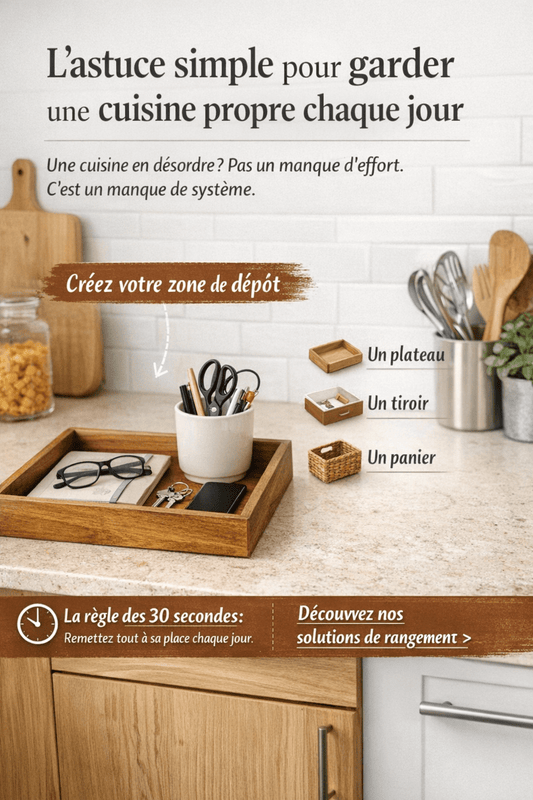 L’astuce simple pour garder une cuisine propre chaque jour - L'Art du Rangement