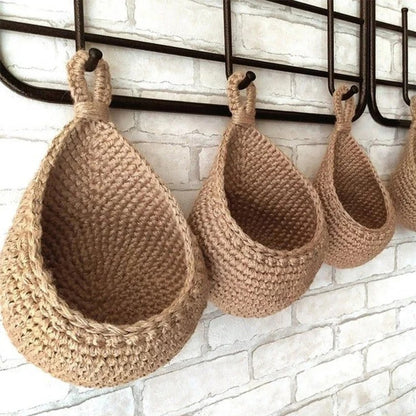 Paniers de Rangement Muraux en corde de Coton