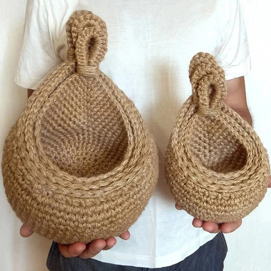 Paniers de Rangement Muraux en corde de Coton
