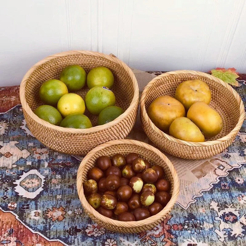 Panier en osier et rotin tissé main | Artisanal Naturel