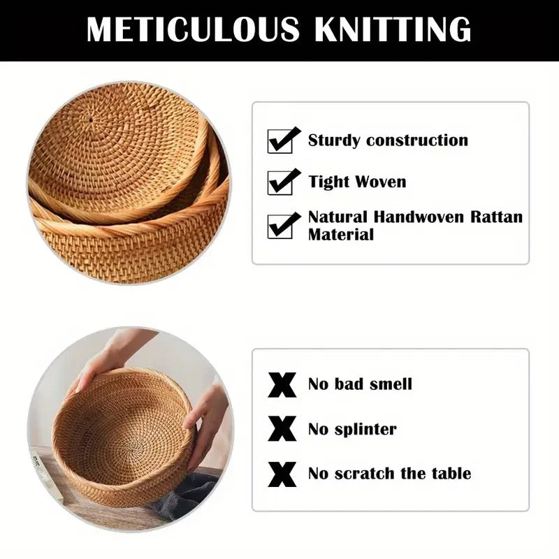 Panier en osier et rotin tissé main | Artisanal Naturel