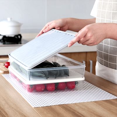 Boîte de rangement - FoodSaverBox™ - Carré gris - artrangement