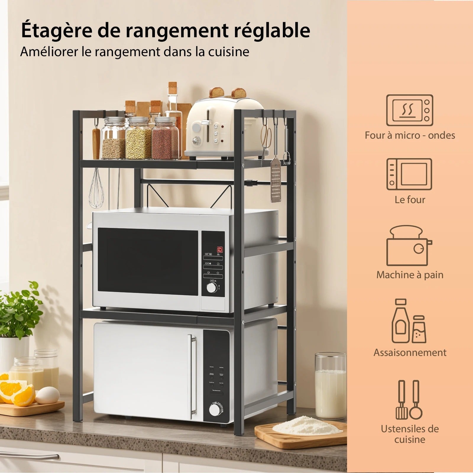 étagère rangement cuisine - Maxispace - L'Art du Rangement