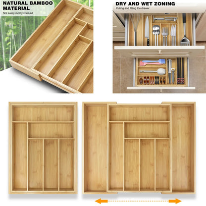 Organisateur tiroir bambou extensible  Premium