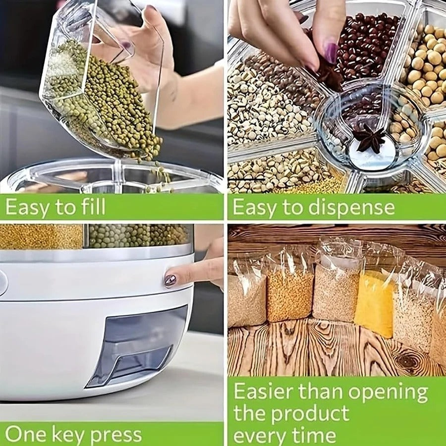 Distributeur Rotatif 6 Compartiments Hermétiques | Fresh