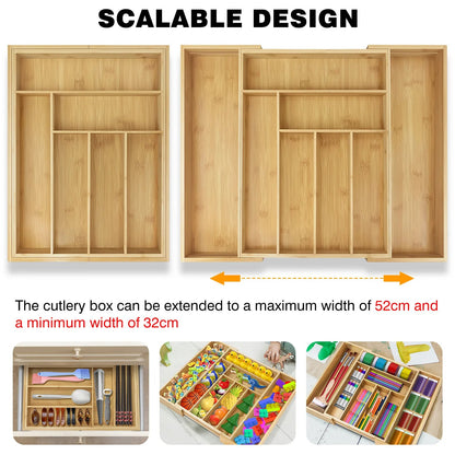 Organisateur tiroir bambou extensible  Premium