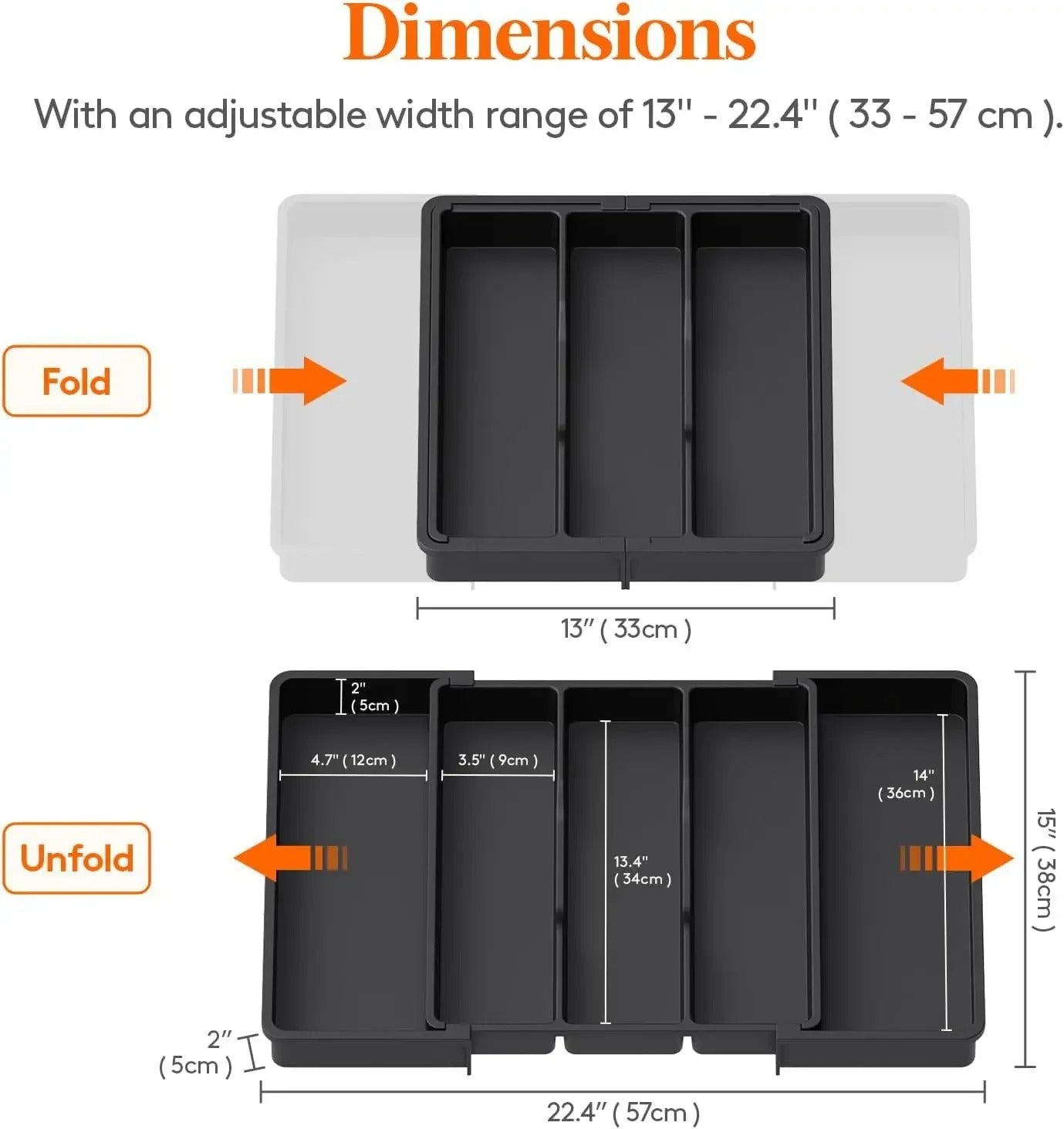 Organisateur Tiroir Couverts Extensible Réglable  Premium