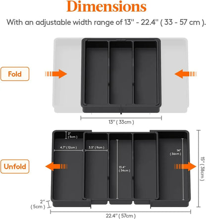 Organisateur Tiroir Couverts Extensible Réglable  Premium