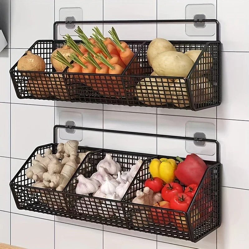 Panier Rangement Cuisine à Compartiments | OrganiFresh - L'Art du Rangement