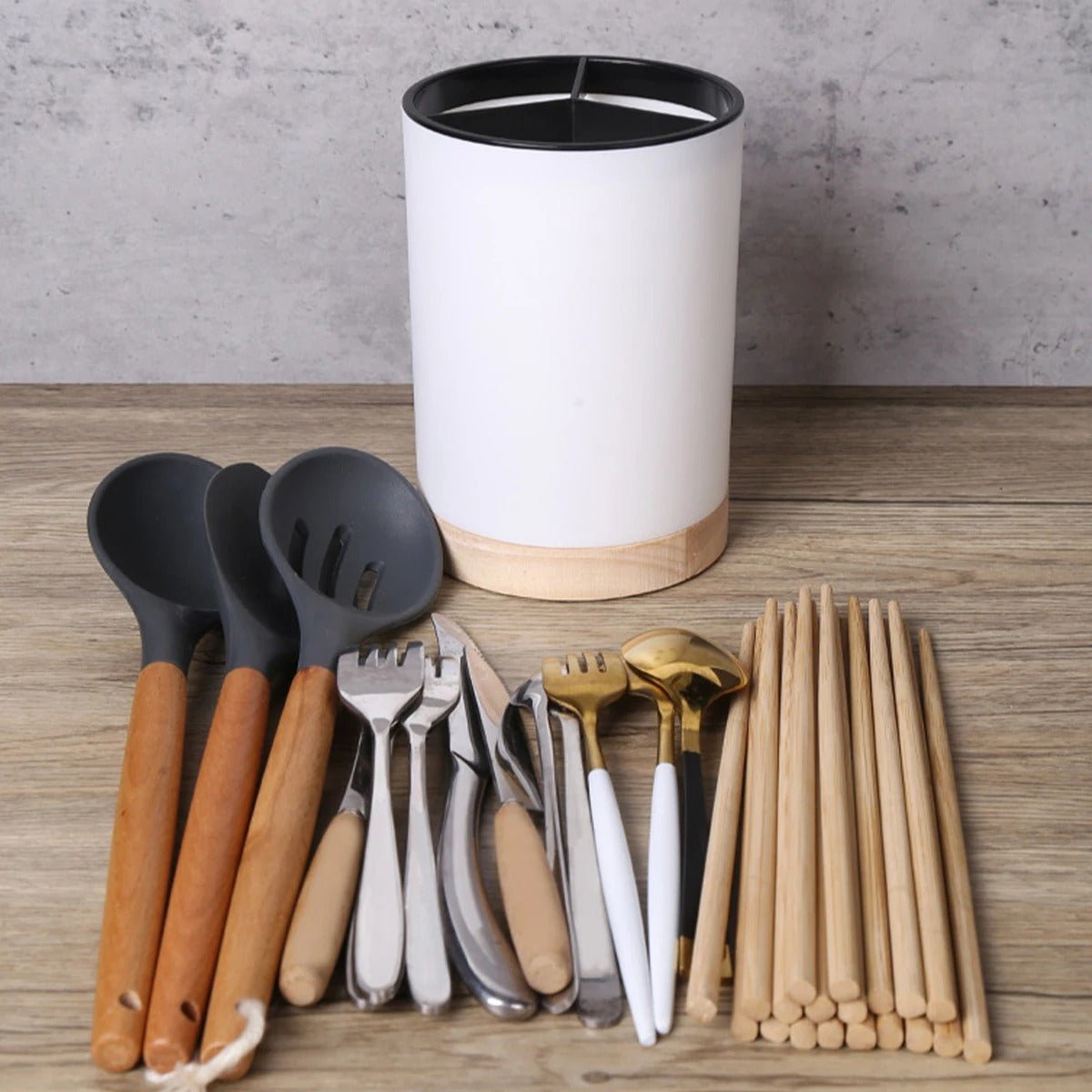 Porte - ustensile cuisine | Égouttage intégré - L'Art du Rangement