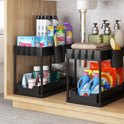 Rangement cuisine sous évier | Ajustable