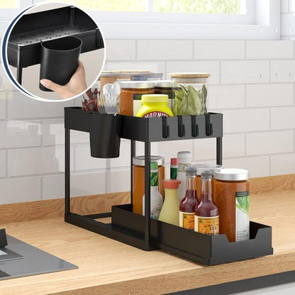 Rangement cuisine sous évier | Ajustable