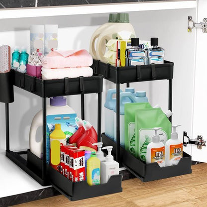 Rangement cuisine sous évier | Ajustable - L'Art du Rangement