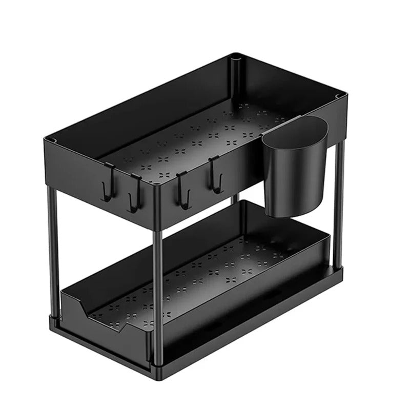 Rangement cuisine sous évier | Ajustable - L'Art du Rangement