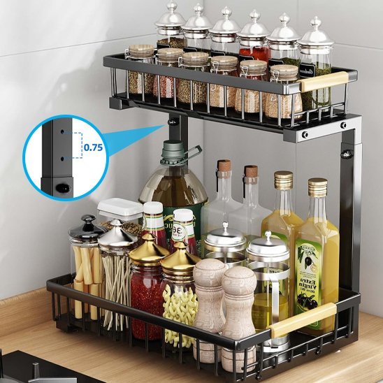 Rangement cuisine - sous evier | Modulable - L'Art du Rangement