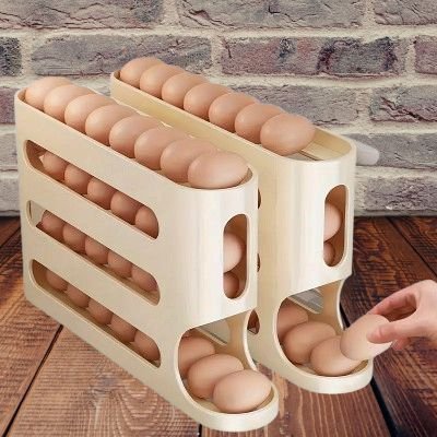 rangement oeufs - RollingEggRack™ - Jaune - artrangement