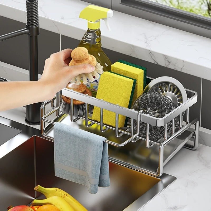 Support Eponge Evier | Inox Premium - L'Art du Rangement