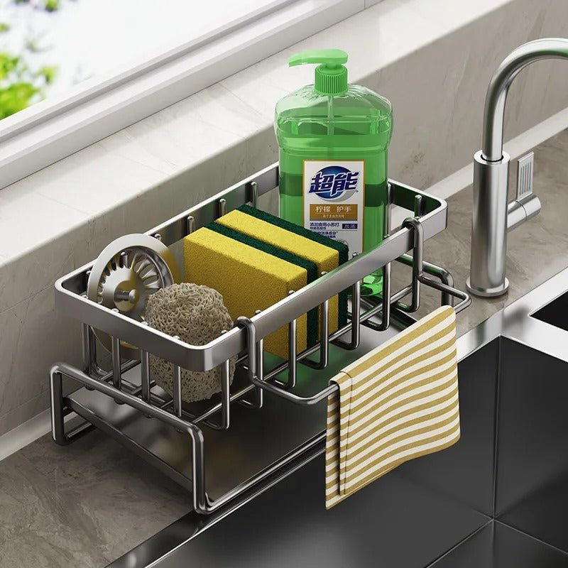 Support Eponge Evier | Inox Premium - L'Art du Rangement